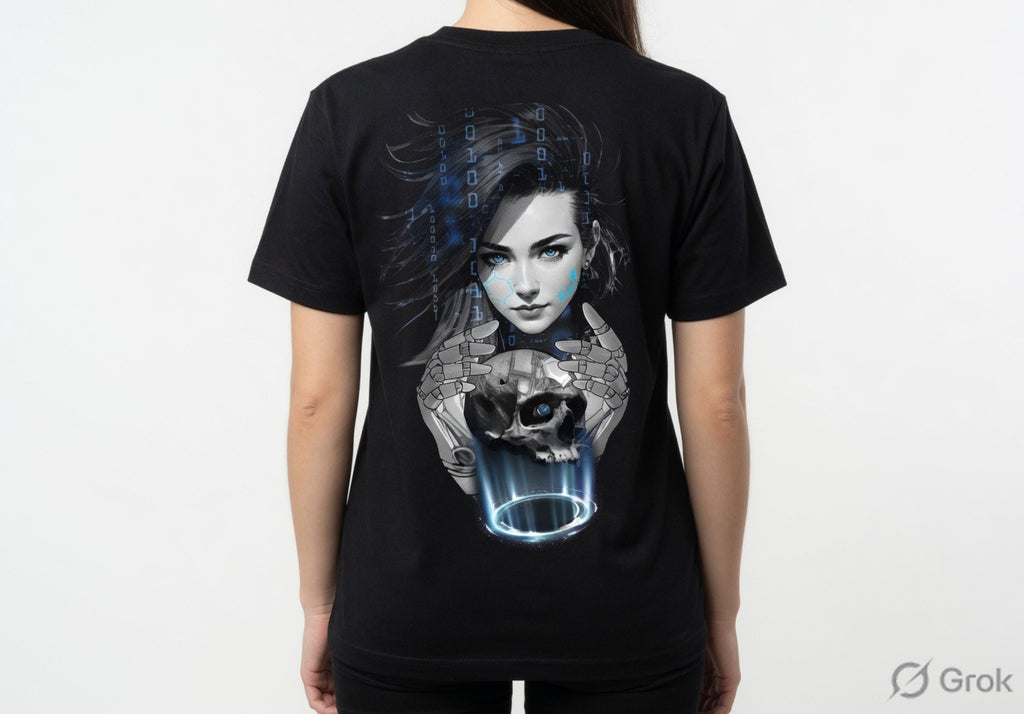 Cyber Skull T-Shirt | TMD Art Gallery